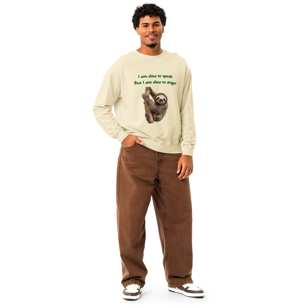 Sloth Unisex garment-dyed fleece crewneck sweatshirt